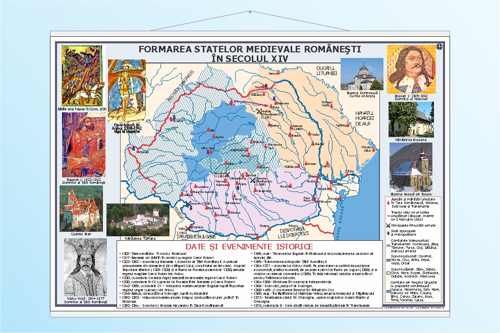 Statele medievale Românești - 50x70