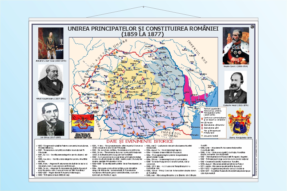 Unirea principatelor și constituirea României - 50x70