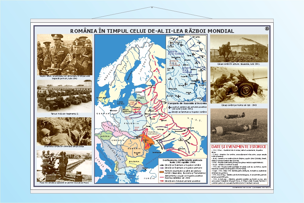 România în timpul celui de-al Doilea Război Mondial - 70x100