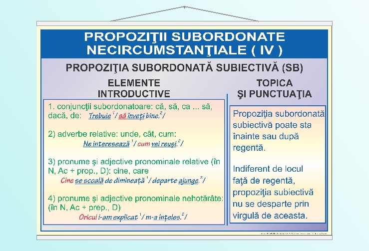 Propoziții subordonate necircumstanțiale (IV) - 50x70