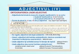 Adjectivul (IV) - 50x70