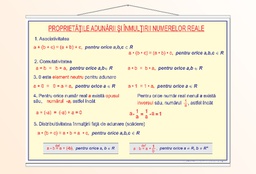 Proprietățile adunării și înmulțirii numerelor reale - 50x70