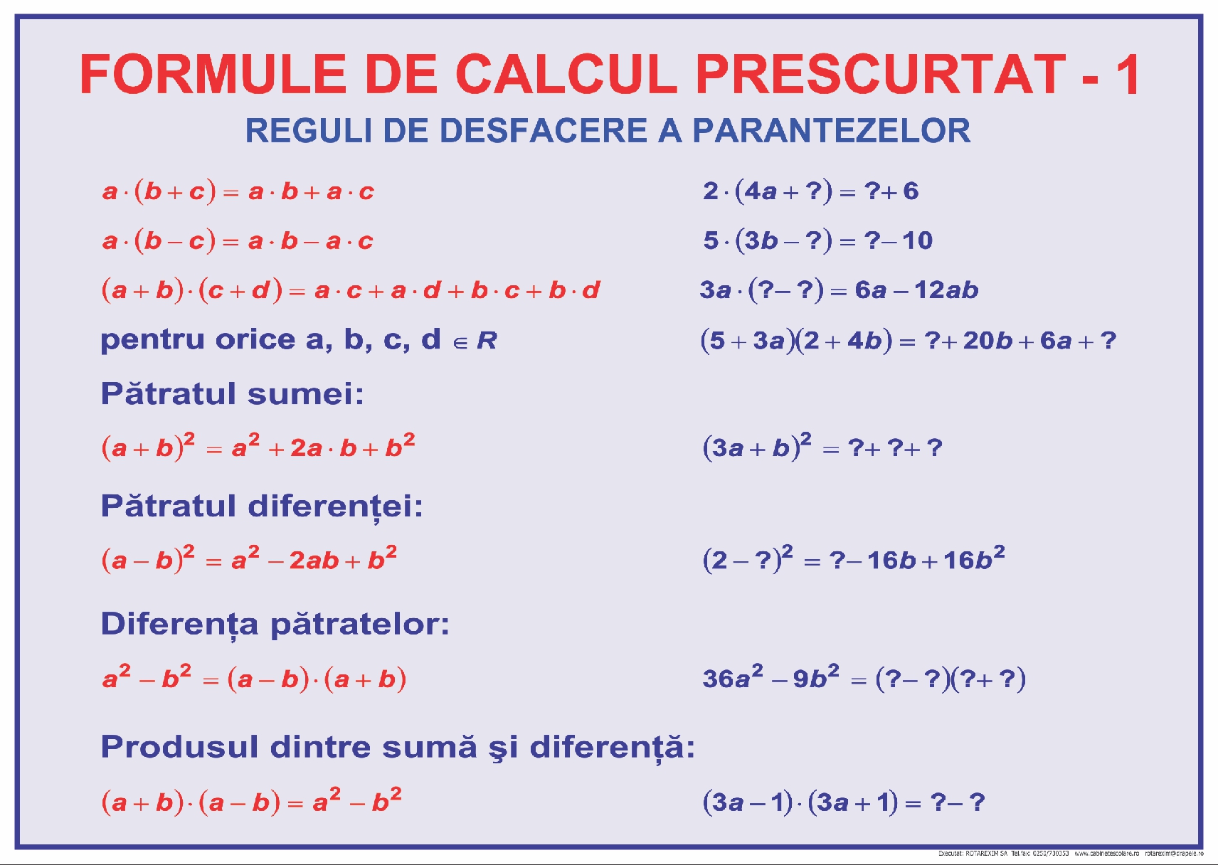 Formule De Calcul Prescurtat - 1 | My Website