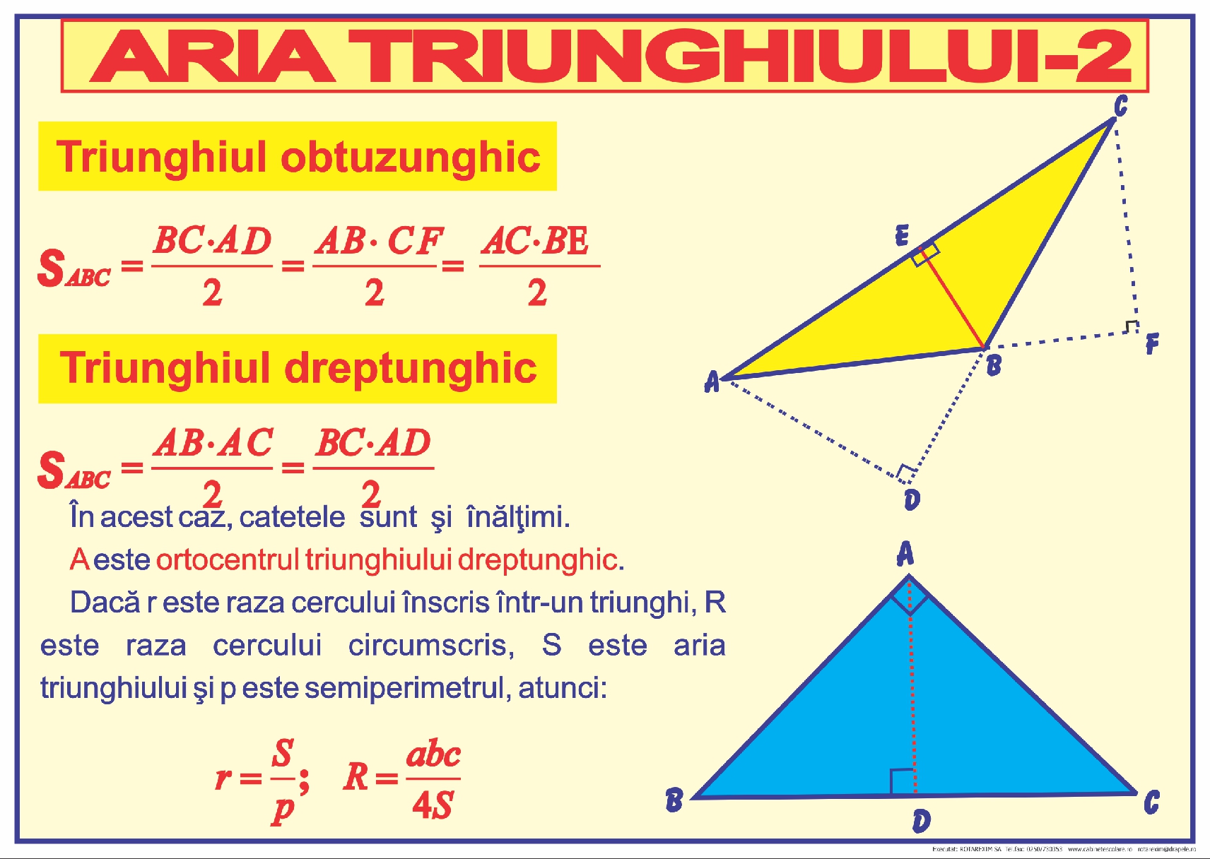 Aria triunghiului - 2